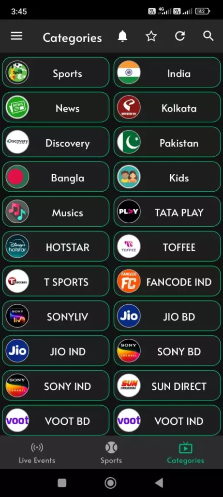 Categories